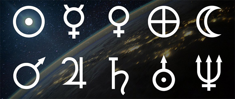 what are the symbols of all the planets